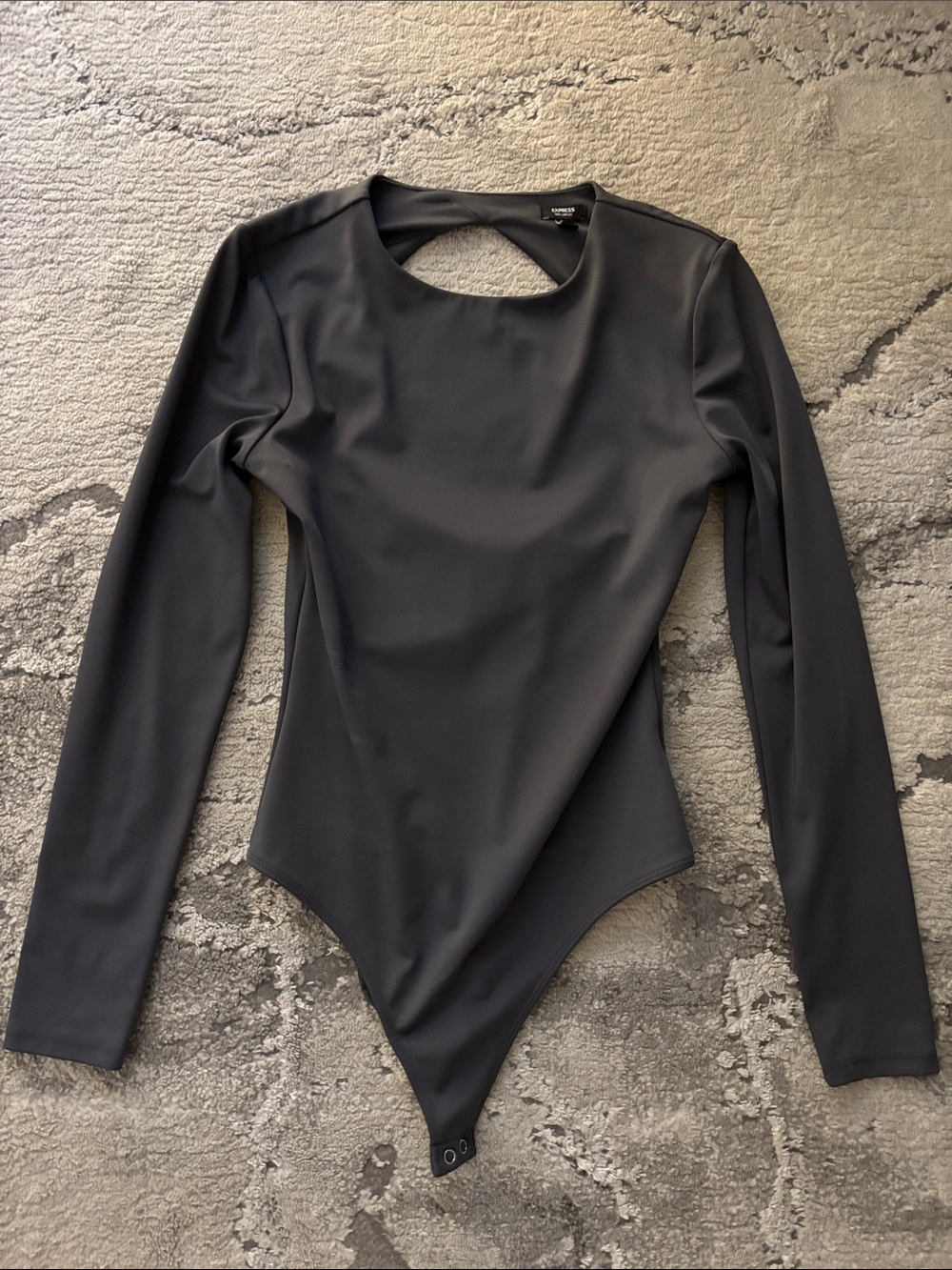 Express Women's Long Sleeve Back-Cutout Bodysuit - Picture 2 of 4